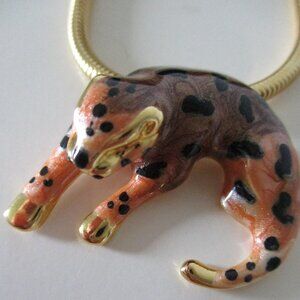 BRONZORO PANTHER NECKLACE   NEW